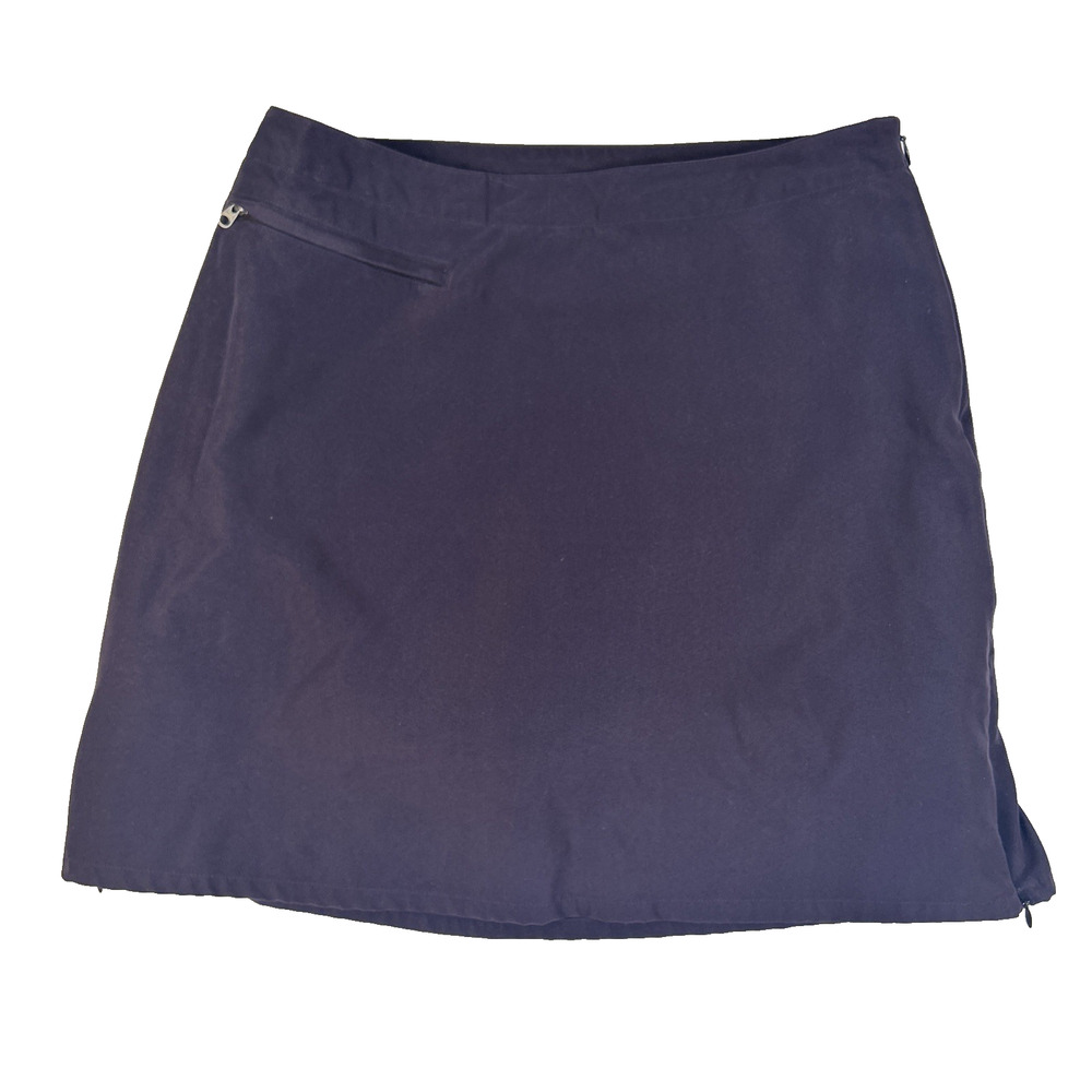 Patagonia Duway Skort Skirt Womens Size 10 Medium Side Zip Purple Hiking Outdoor